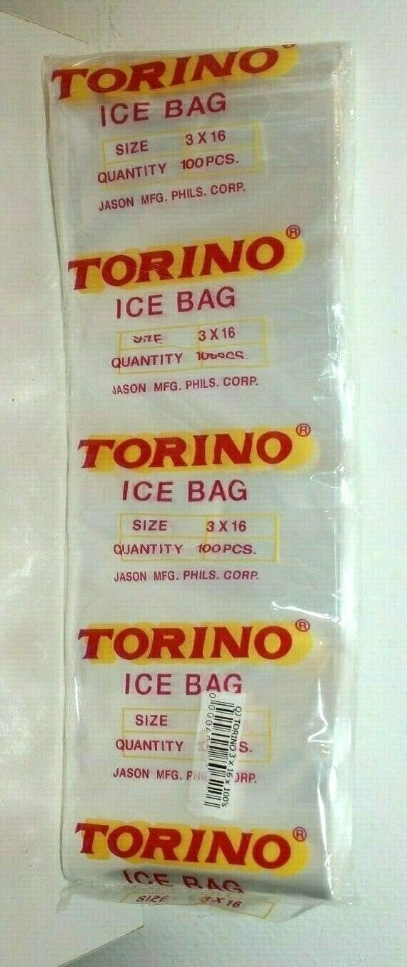 TORINO ICE CANDY POPSICLE PLASTIC BAGS 3X16 100 PCS PHILIPPINES - Fresh Stock Dated February 2026