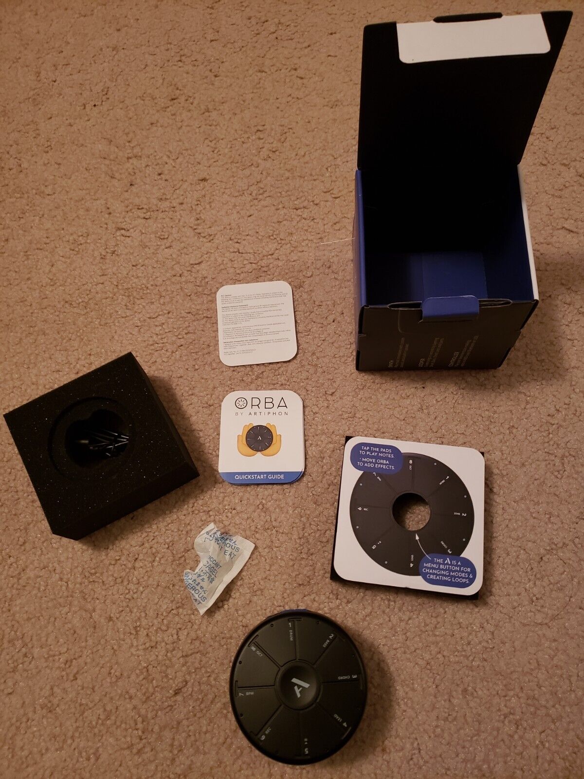 Artiphon Orba Handheld Speaker Synth, Looper, and MIDI Controller USB Bluetooth - Fresh Stock Dated February 2026