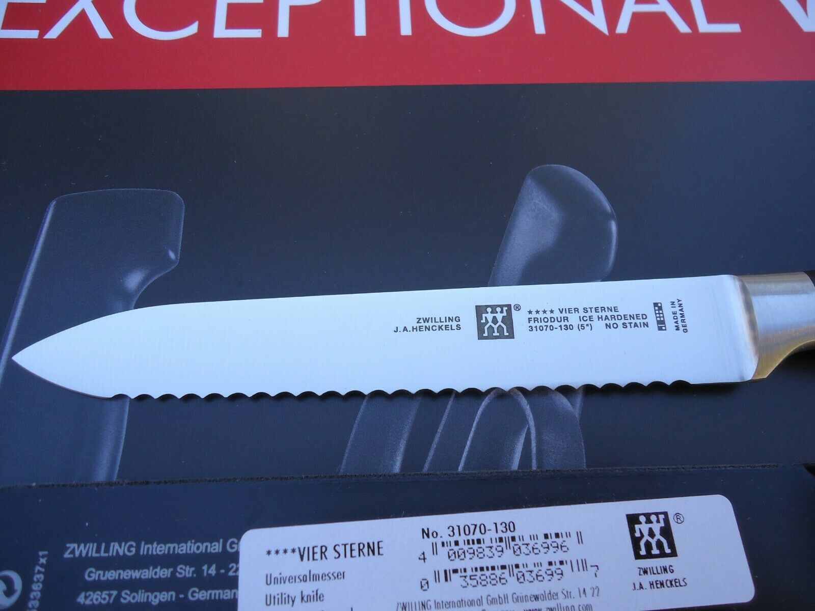 NEW ZWILLING J.A. Henckels Four Star 5