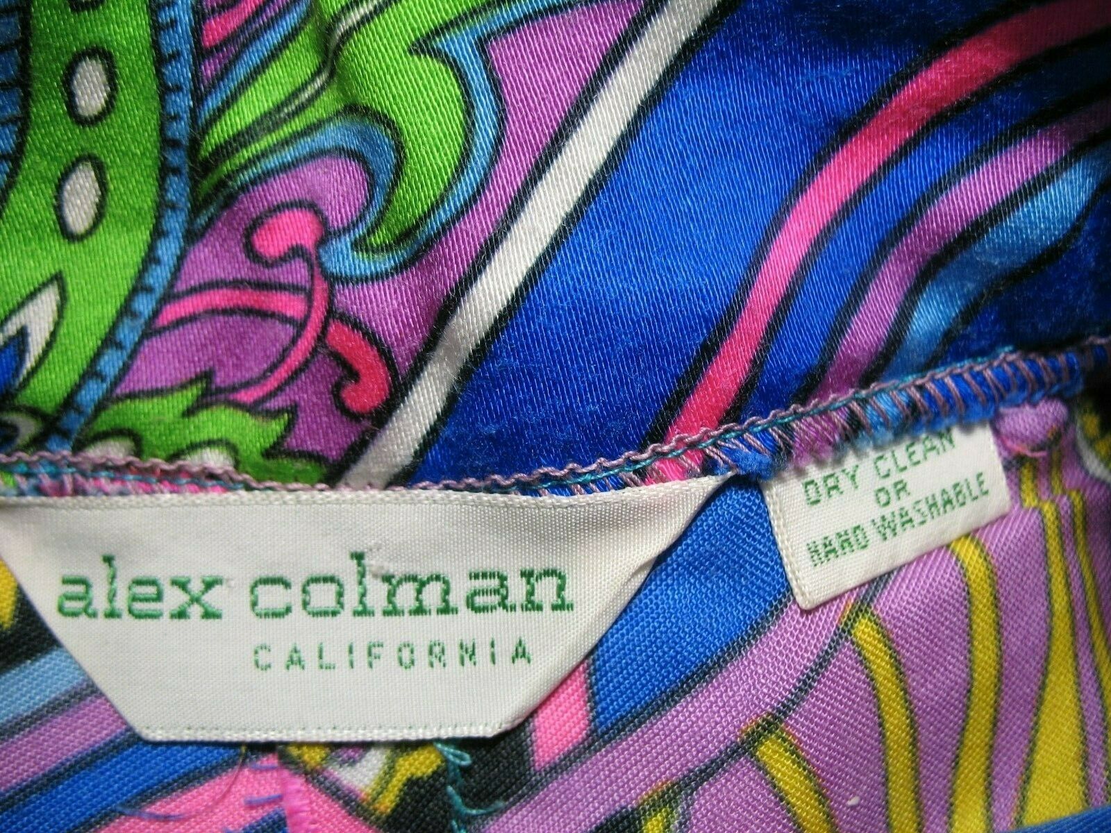 VTG ALEX COLEMAN Psychedelic Palazzo Maxi Skirt Culotte Pant Wrap Front Zipper L - Fresh Stock Dated February 2026