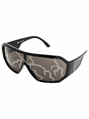 Macho Man Lightning Bolt Black Shield Sunglasses Randy Savage Costume Wrestler - Fresh Stock Dated December 2025