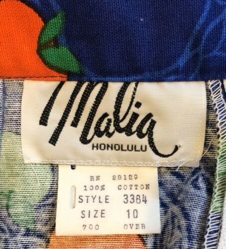 Malia Honolulu Vtg Skirt Womens Size 10 High Waist Cotton Apple Blossom Tree 70s - Fresh Stock Dated December 2025