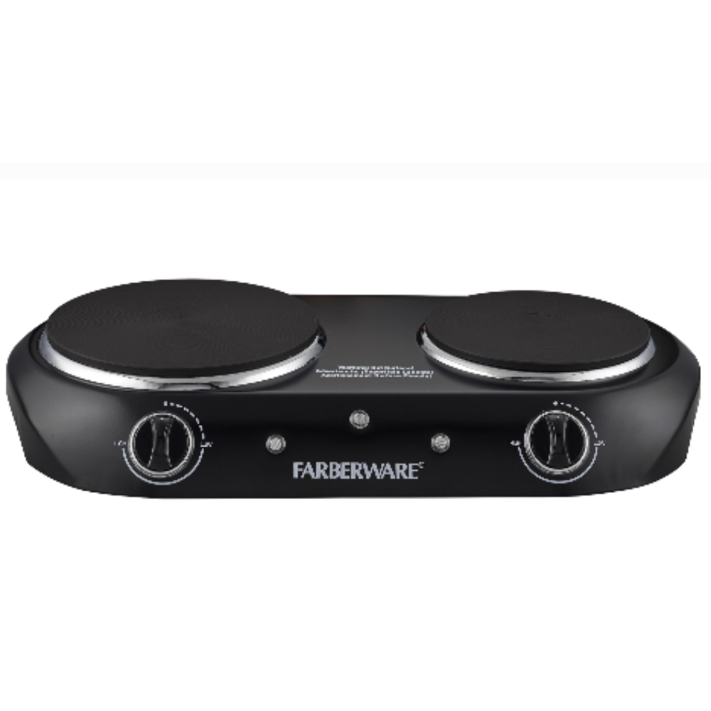 Electric Cooktop Burner 1800W Hot Plate Portable 2 Burners Kitchen Cooking, NEW - Fresh Stock Dated December 2025