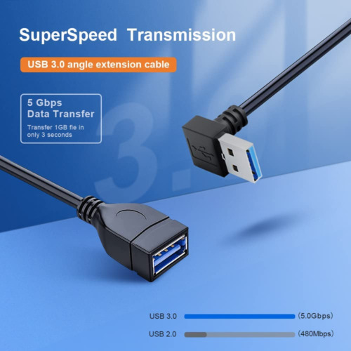 SuperSpeed USB 3.0 Male to Female Extension Data Cable Usb cable up and down - Fresh Stock Dated February 2026