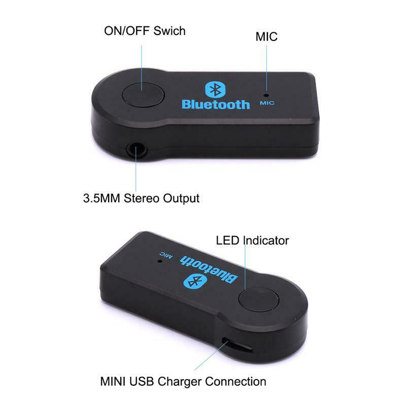 Wireless Bluetooth Receiver 3.5mm AUX Audio Stereo Music Home Car Amp Adapter - Fresh Stock Dated February 2026