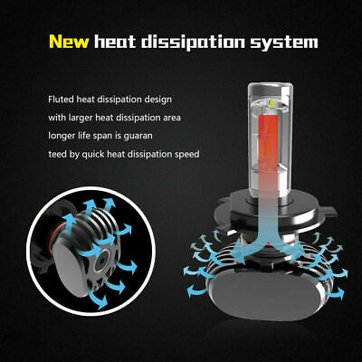 NIGHTEYE 9006 HB4 50W 8000LM LED Headlight Bulbs Kit High Power White 6500K HID - Fresh Stock Dated February 2026