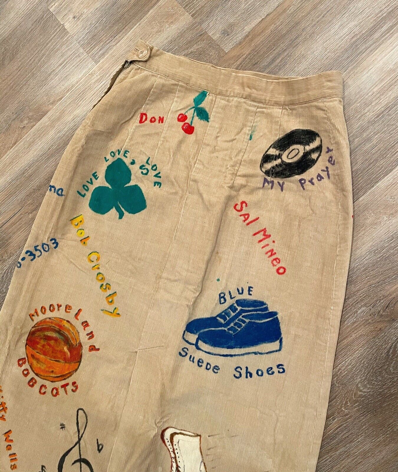 Vintage Senior Cords Rock & Roll Corduroy Skirt 1960s Elvis Records USA - Fresh Stock Dated March 2026