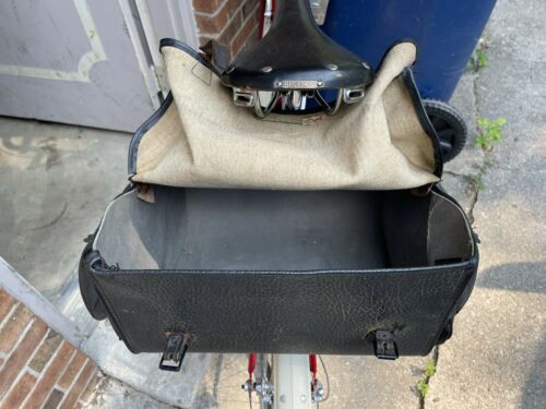 VERY RARE 50’s vintage BROOKS of England Mossbrook Saddle Bag + Bracket L’eroica - Fresh Stock Dated December 2025