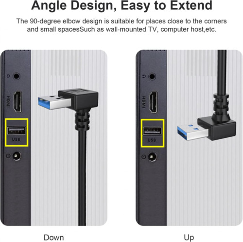 SuperSpeed USB 3.0 Male to Female Extension Data Cable Usb cable up and down - Fresh Stock Dated February 2026