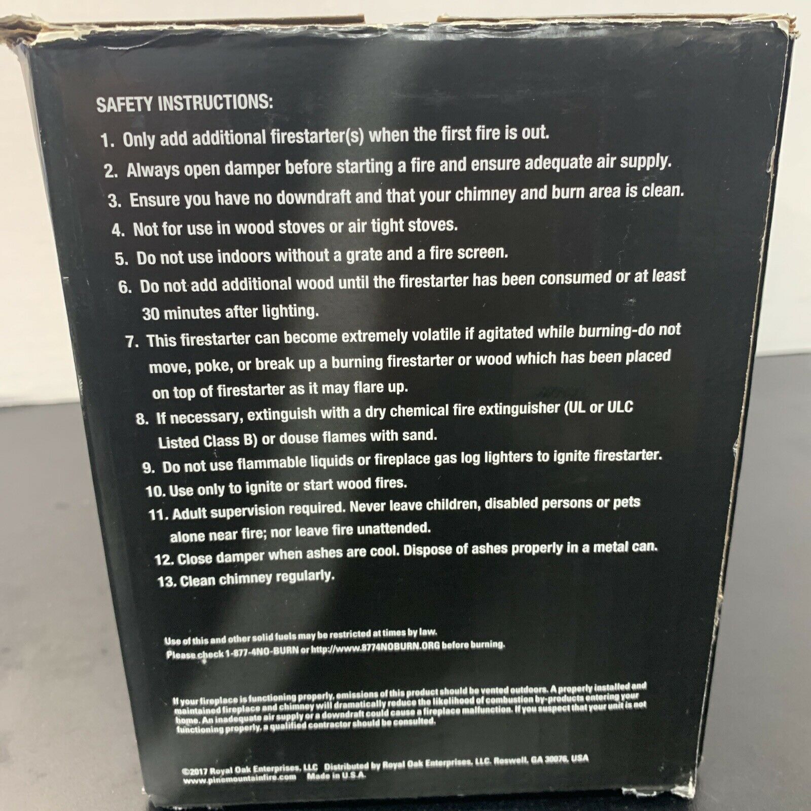 NEW Pine Mountain StarterLogg 24pc Firestarter Fireplace Campfire Wood Stove Pit - Fresh Stock Dated December 2025