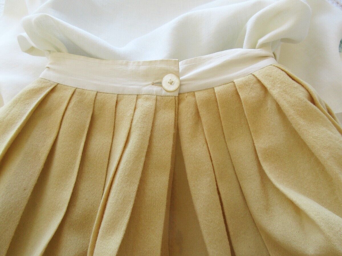 Antique Wool Skirt Handmade Torchon Bobbin Lace & Embroidery 21