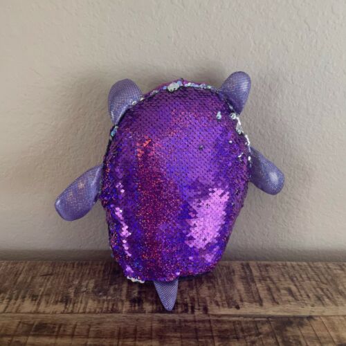 Owl Reversible Flip Sequin Pillow Plush Shimmer Sparkle Purple Bedding Spring - Fresh Stock Dated December 2025