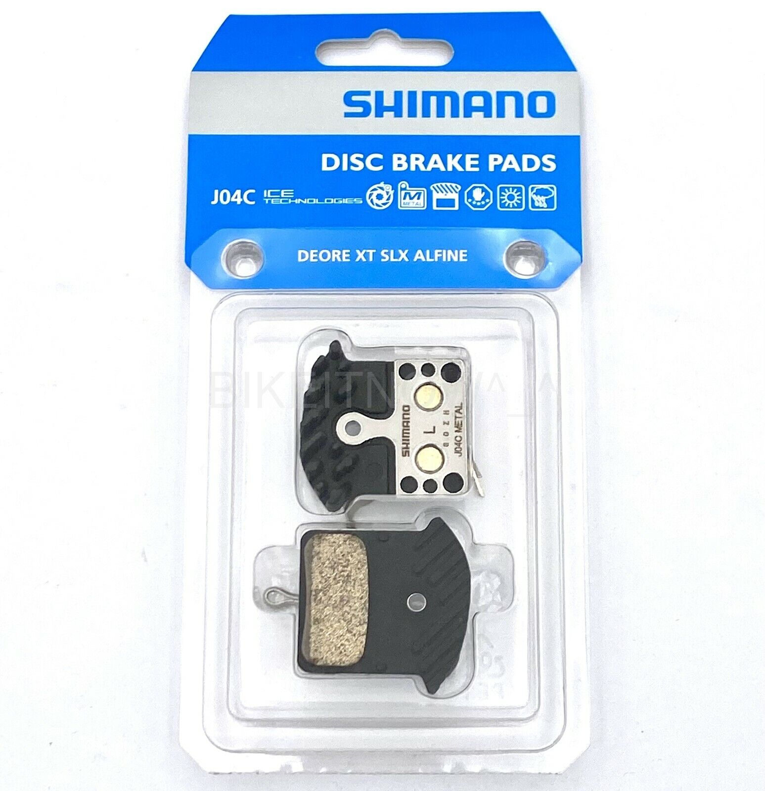 Shimano XTR MTB Bike Bicycle BR-M9000/M8000/M7000 Metal Pad J04C+Spring w/Fin - Fresh Stock Dated February 2026
