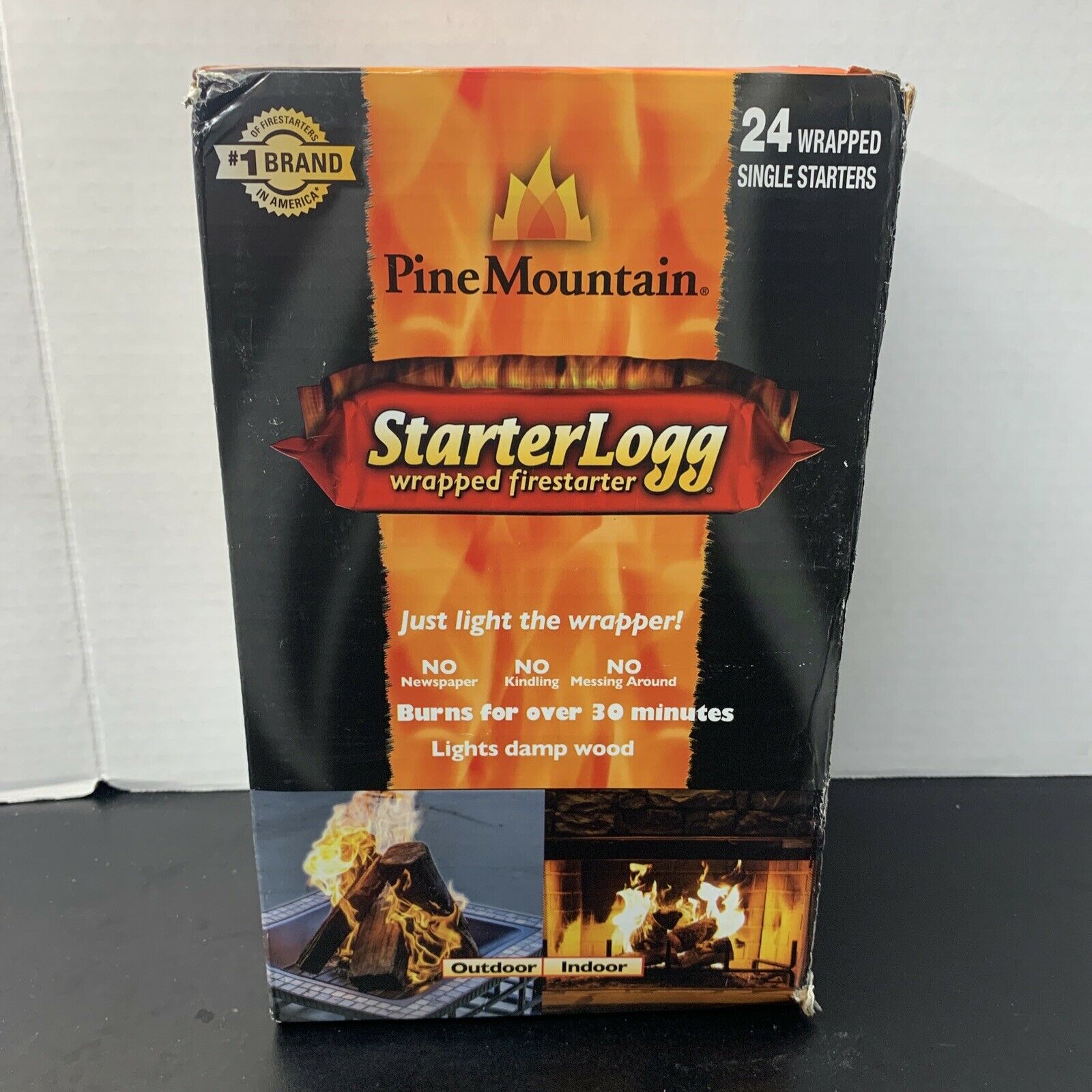 NEW Pine Mountain StarterLogg 24pc Firestarter Fireplace Campfire Wood Stove Pit - Fresh Stock Dated December 2025