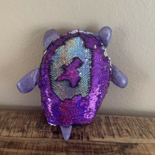 Owl Reversible Flip Sequin Pillow Plush Shimmer Sparkle Purple Bedding Spring - Fresh Stock Dated December 2025