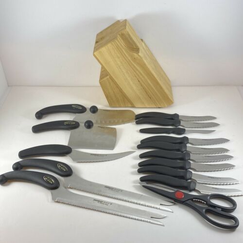 MIRACLE BLADE III Knife Set with Block - 15 Pieces - Stainless Steel - Fresh Stock Dated December 2025