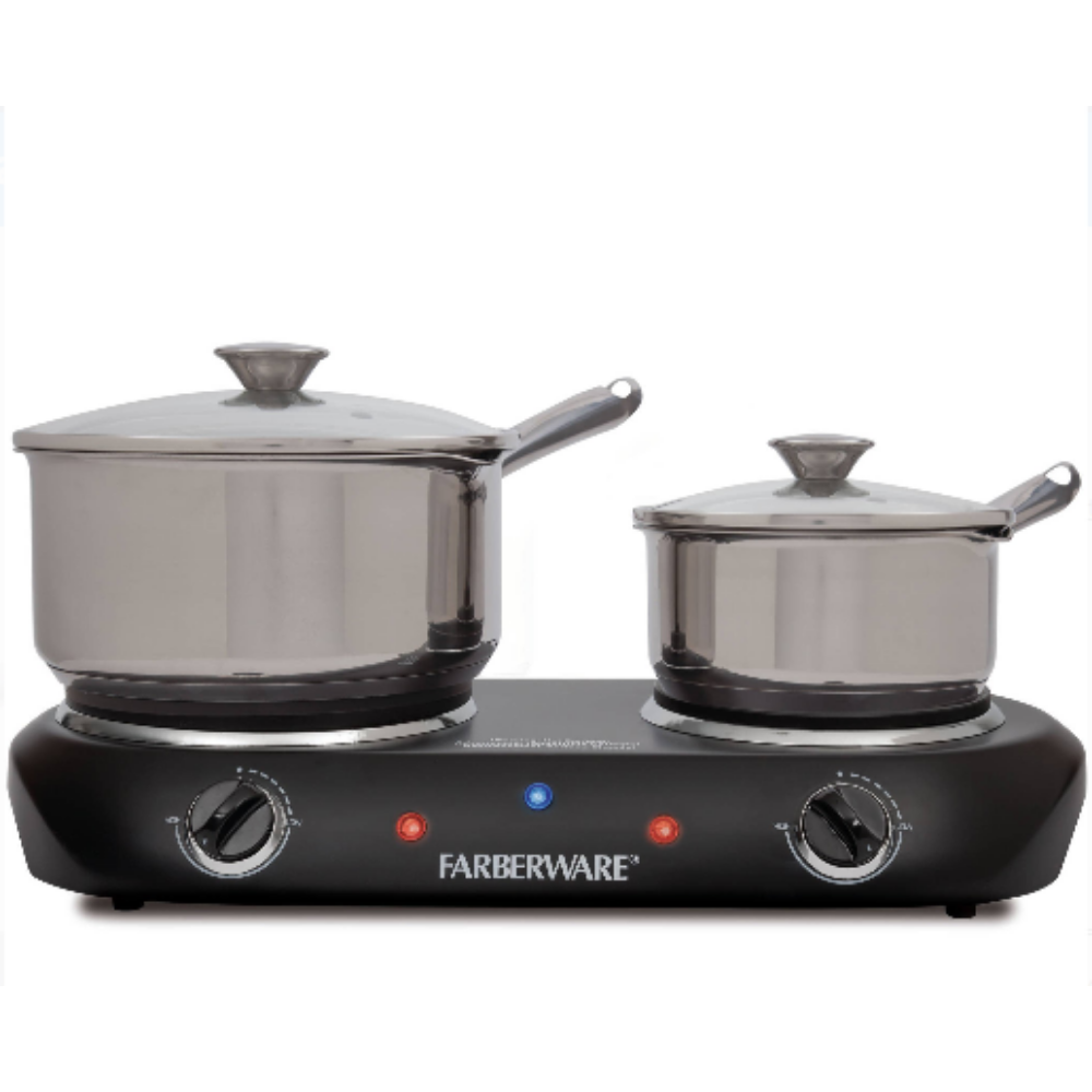 Electric Cooktop Burner 1800W Hot Plate Portable 2 Burners Kitchen Cooking, NEW - Fresh Stock Dated December 2025