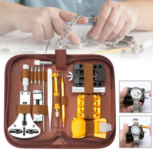 Watch Repair Tool Kit Spring Bar Tool Set,Case Opener,Watch Case Press with Case - Fresh Stock Dated December 2025