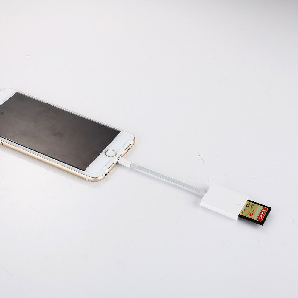8pin to SD Card Camera Reader Adapter Cable for iPad iPhone x 8 7 6 - Fresh Stock Dated February 2026