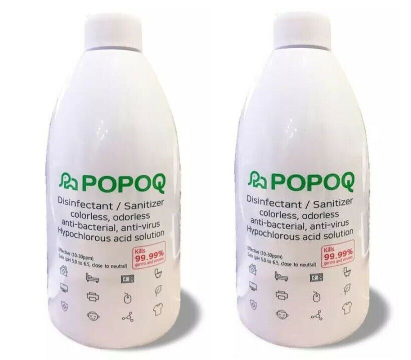 2 X POPOQ Korean Hand Sanitizer Disinfectant Spray 16.9oz - Fresh Stock Dated December 2025