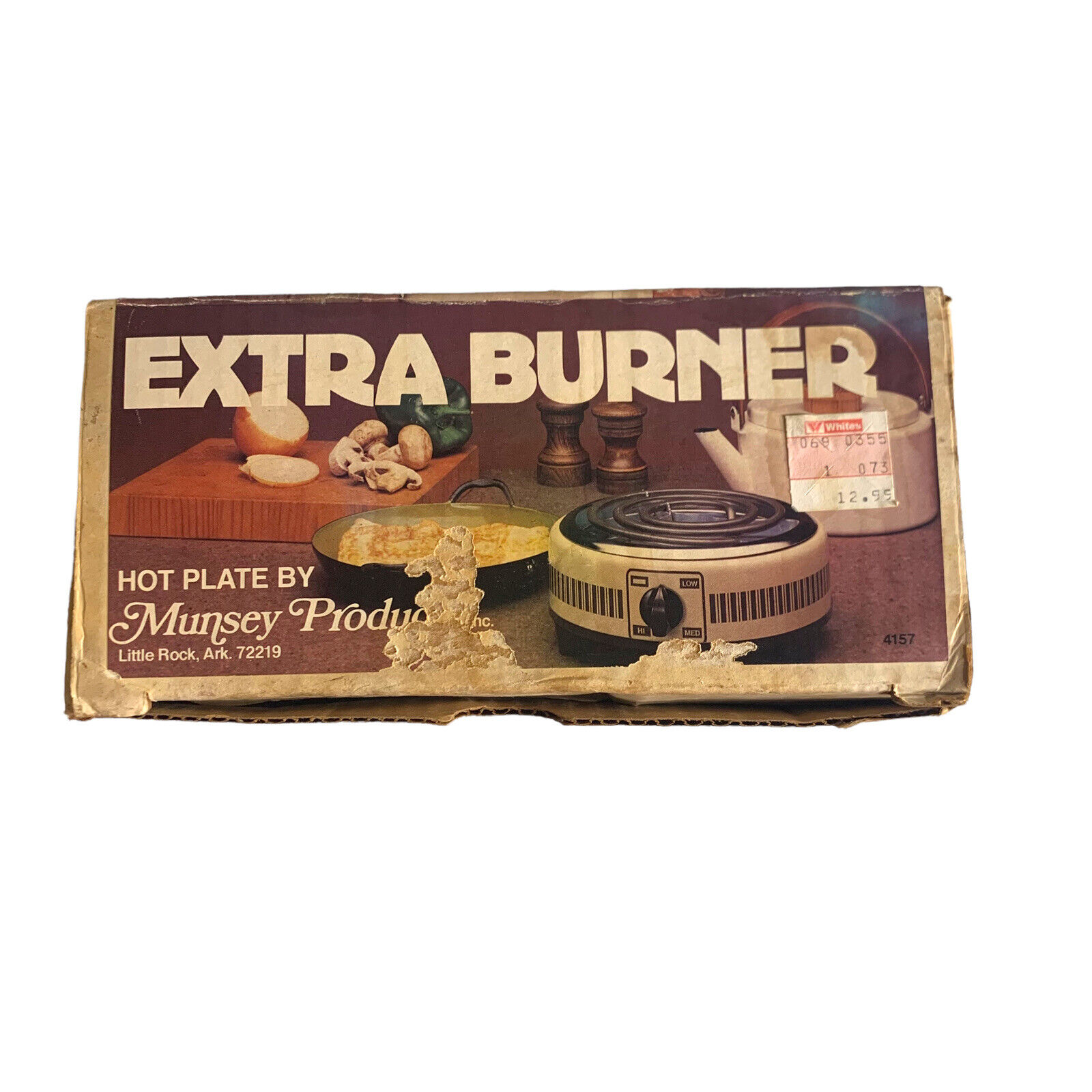 NOS NEW Vintage Munsey Extra Burner Hot Plate Model FB-1 - 1100 Watts 120 V USA - Fresh Stock Dated February 2026