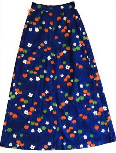 Malia Honolulu Vtg Skirt Womens Size 10 High Waist Cotton Apple Blossom Tree 70s - Fresh Stock Dated December 2025