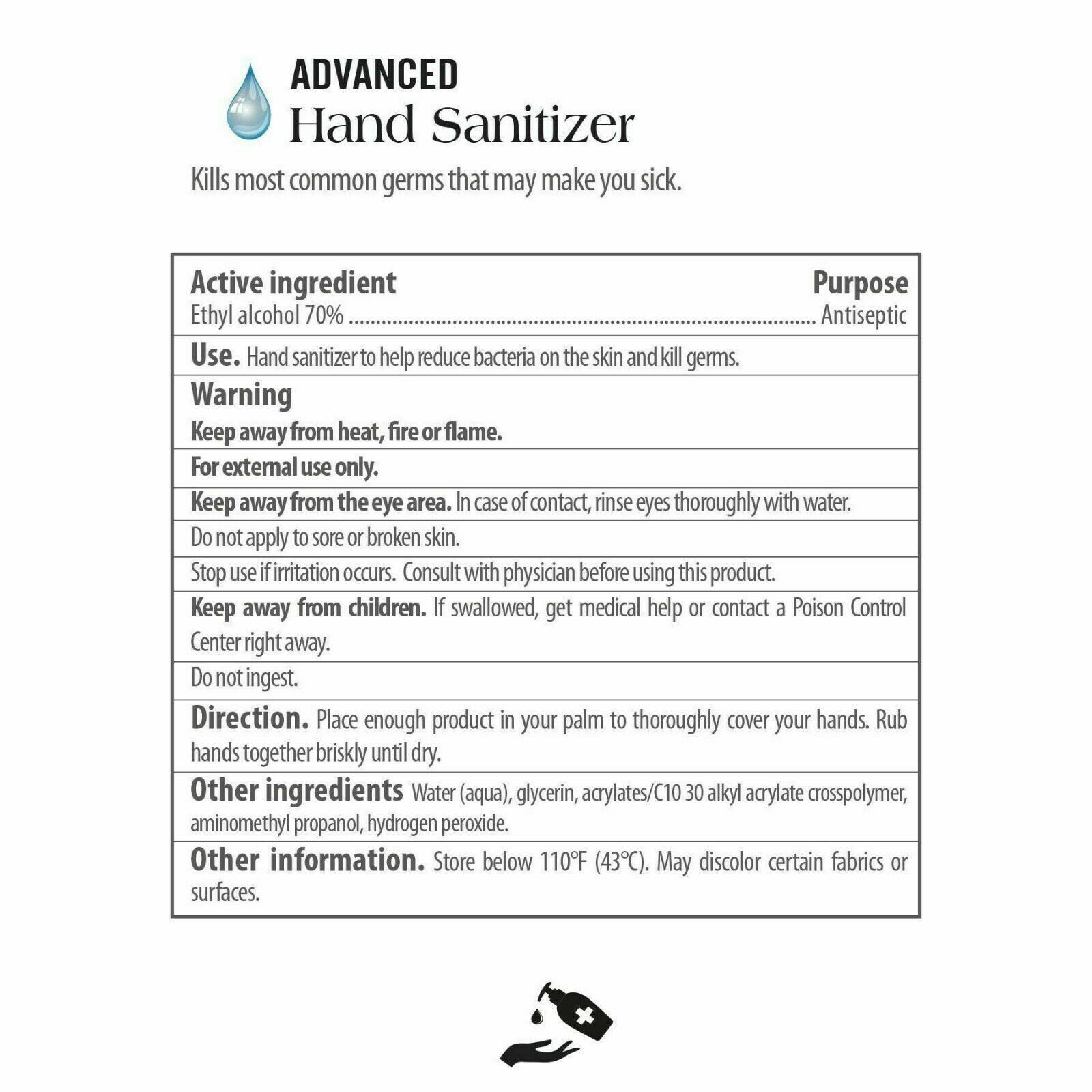 VisiblyClean Hand Sanitizer Antibacterial 12 x 8 OZ Bottle 70% Alcohol Flip Top - Fresh Stock Dated February 2026