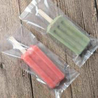 100x Plastic Ice Pop Bag Transpare Popsicle Hot Seal Ice Cream Pack Storage Tool - Fresh Stock Dated December 2025