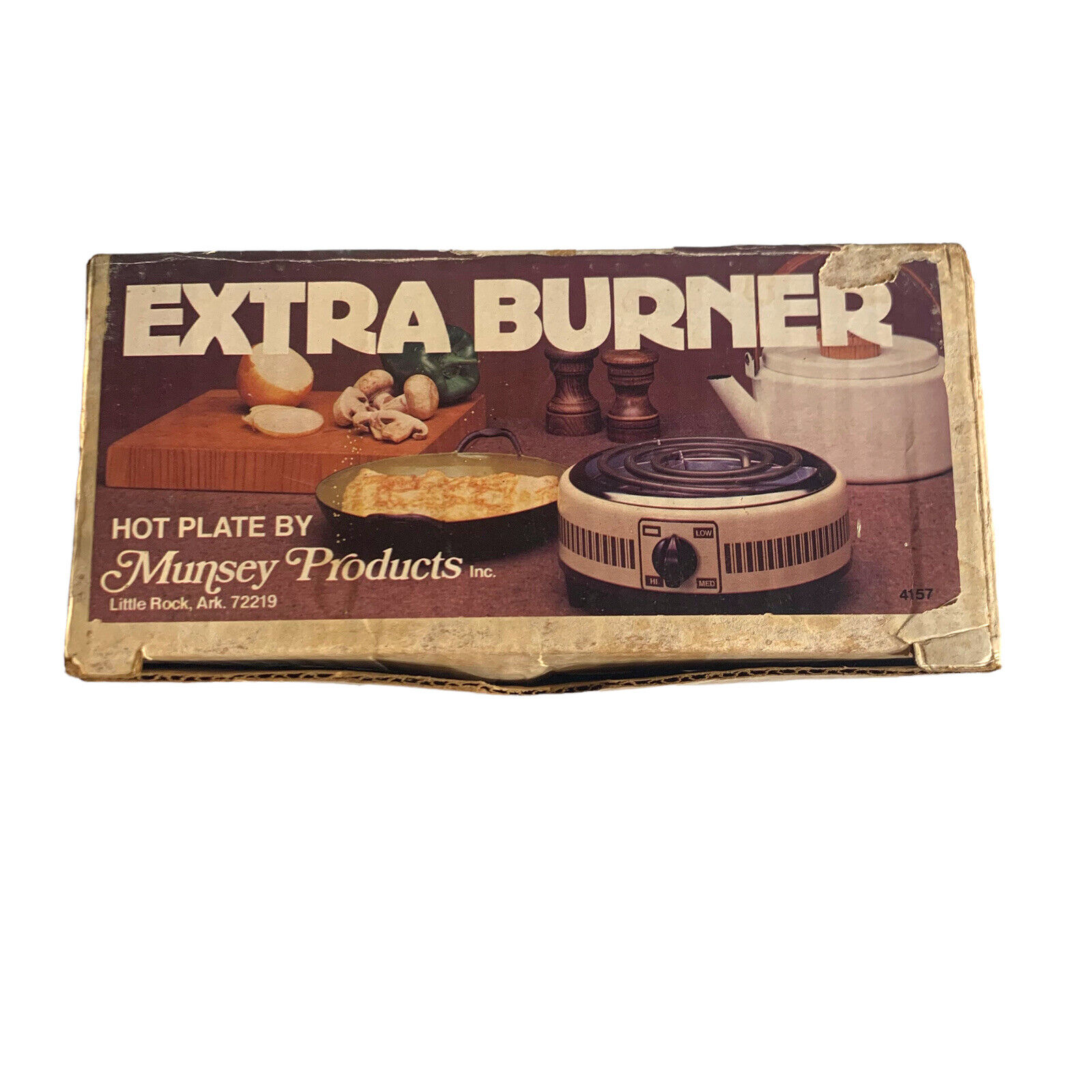 NOS NEW Vintage Munsey Extra Burner Hot Plate Model FB-1 - 1100 Watts 120 V USA - Fresh Stock Dated February 2026