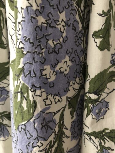 Vintage 1950’s ILENE RICKY 100% Cotton Full Periwinkle Floral Skirt Sz Small - Fresh Stock Dated February 2026