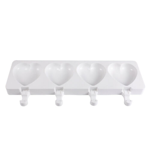 3 Pack 4 Cell Popsicle Molds Silicone DIY Frozen Juice Ice Cream Lolly Pop Mould - Fresh Stock Dated December 2025