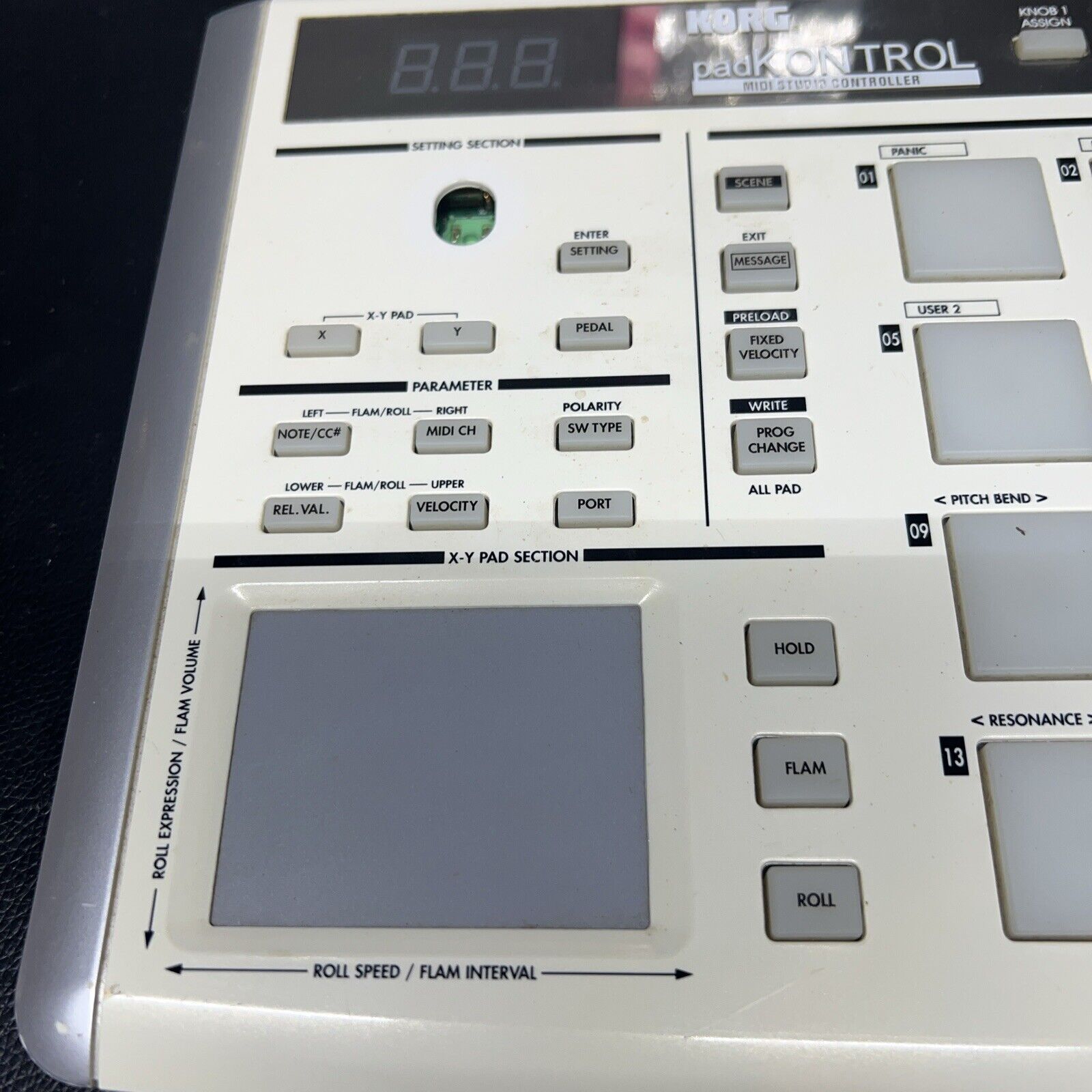 Korg PadKontrol MIDI Studio Controller KPC-1 Missing Power Cord Untested. - Fresh Stock Dated December 2025