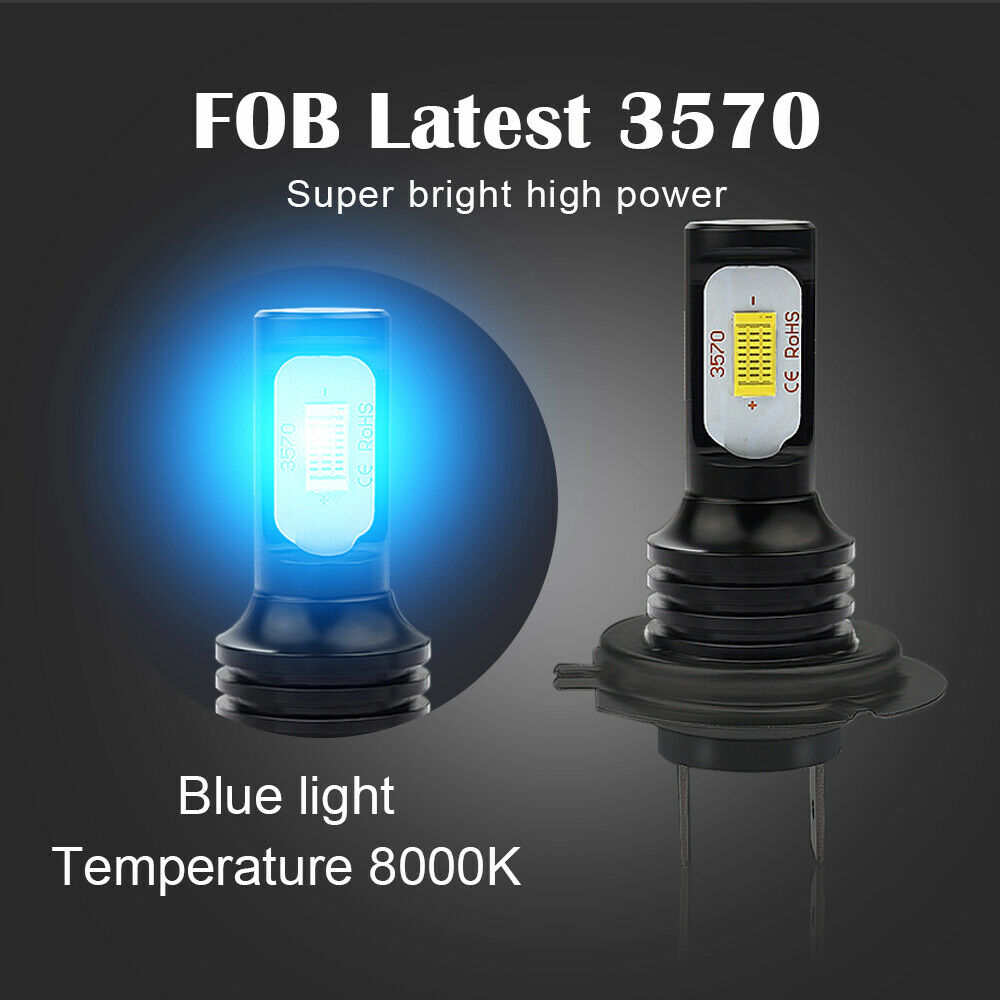 Ice Blue H7 LED Headlight Bulb For Yamaha YZF R6 2003-2014 YZF R6S 2006-2009 - Fresh Stock Dated February 2026