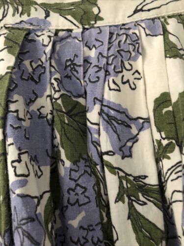 Vintage 1950’s ILENE RICKY 100% Cotton Full Periwinkle Floral Skirt Sz Small - Fresh Stock Dated February 2026