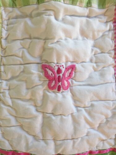 Pottery Barn Pink Green Patchwork Flamingo Butterfly Pillow Sham Quilted - Fresh Stock Dated December 2025