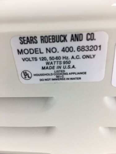Vintage Portable Sears Roebuck Electric Table Range Hot Plate-Mid Century-Clean! - Fresh Stock Dated February 2026