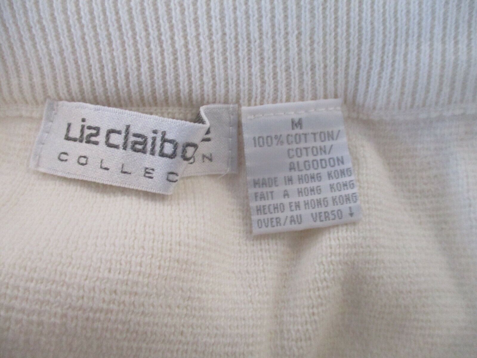 Vintage Liz Claiborne Sweater Skirt Size Medium Flat Knit Long 100% Cotton - Fresh Stock Dated March 2026