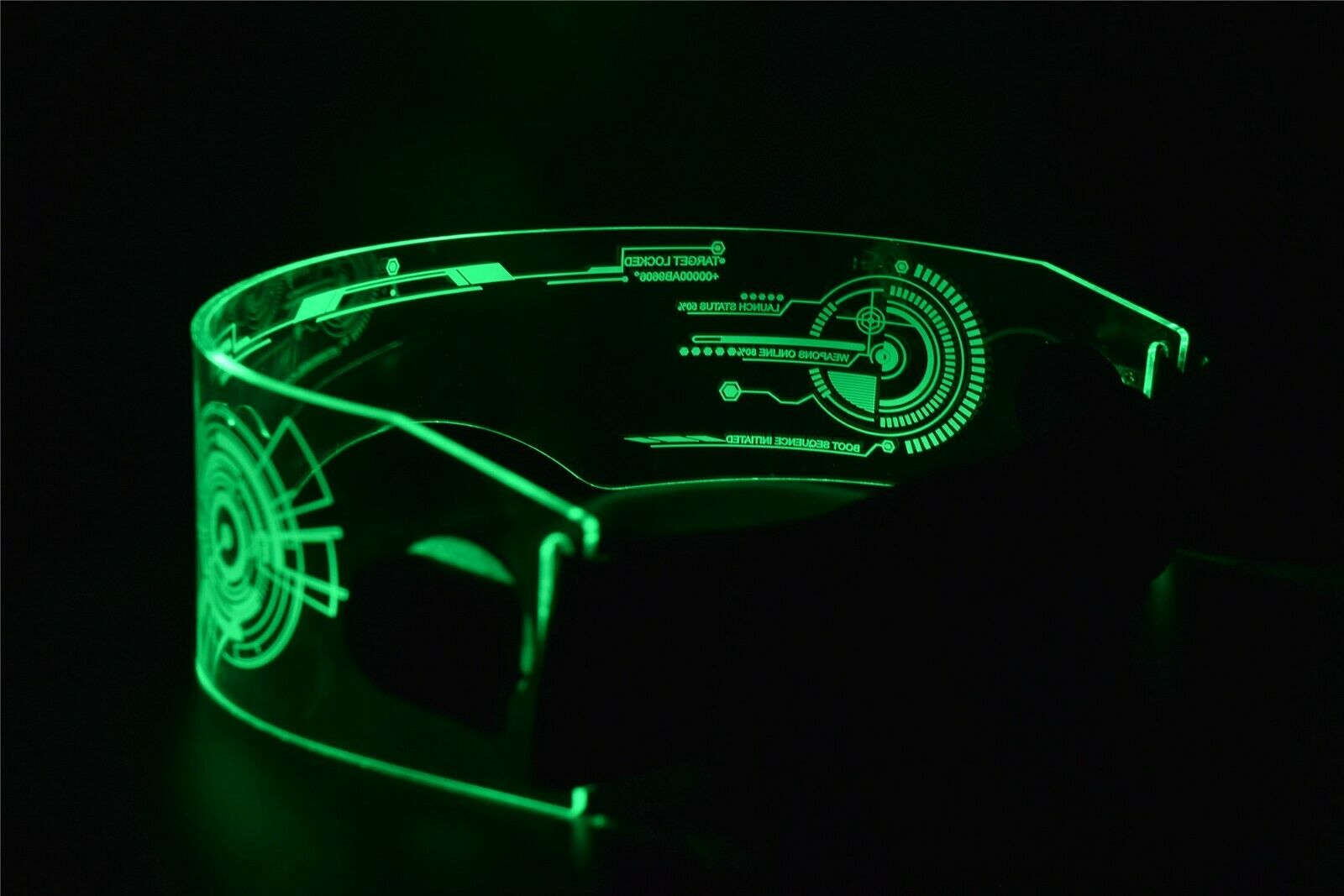 Fursuit Furry Costume LED Visor Glasses Cyberpunk Tron CyberGoth Goggles Cosplay - Fresh Stock Dated December 2025