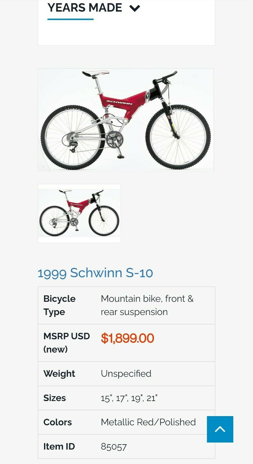 RARE All Original Schwinn S10 Carbon Fiber Full Suspension Sweet Spot Mtn Bike - Fresh Stock Dated February 2026