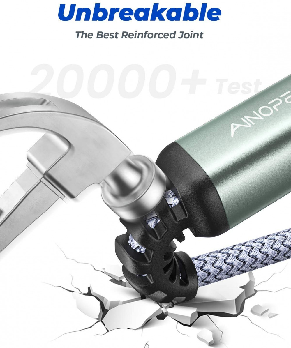 USB Printer Cable, 6.6FT/2 Meter Cord Never Rupture 6.6FT, GREY - Fresh Stock Dated February 2026