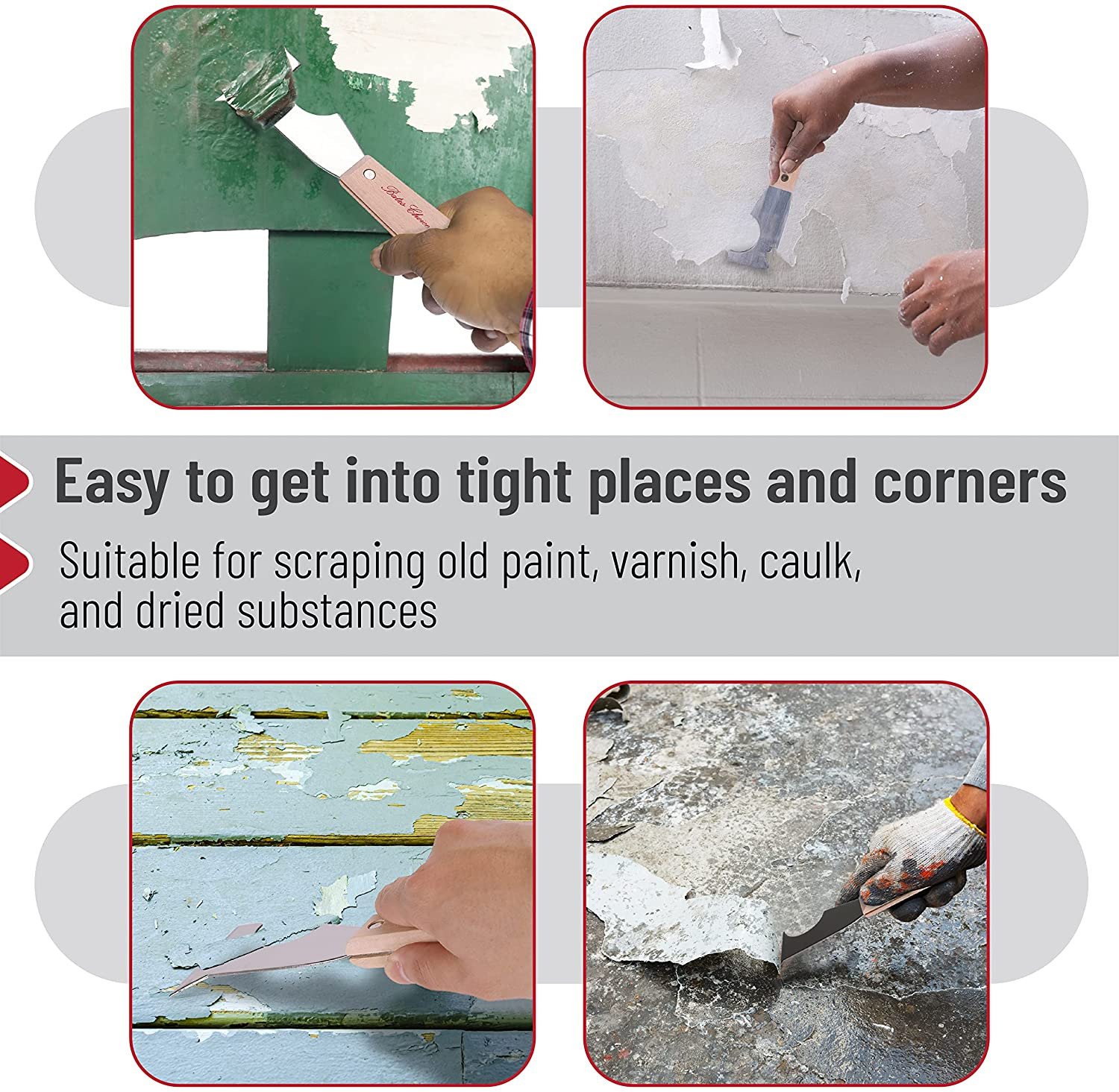 Bates- Paint Scraper, Taping Knife, Pack of 2 Putty Knife Scraper, Scraper, 5 in - Fresh Stock Dated February 2026