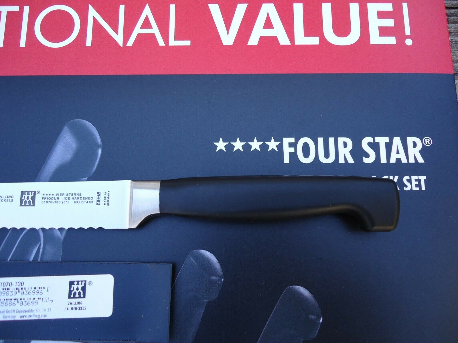 NEW ZWILLING J.A. Henckels Four Star 5