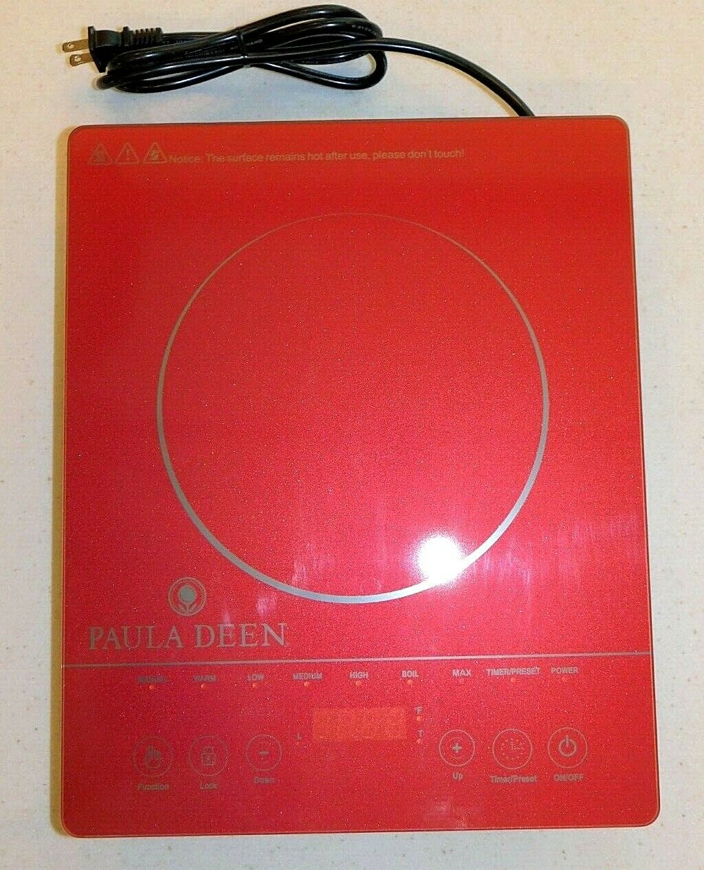 Paula Deen PD1500 Table Top Induction Burner Cooktop Intertek 1500W EUC - Fresh Stock Dated February 2026