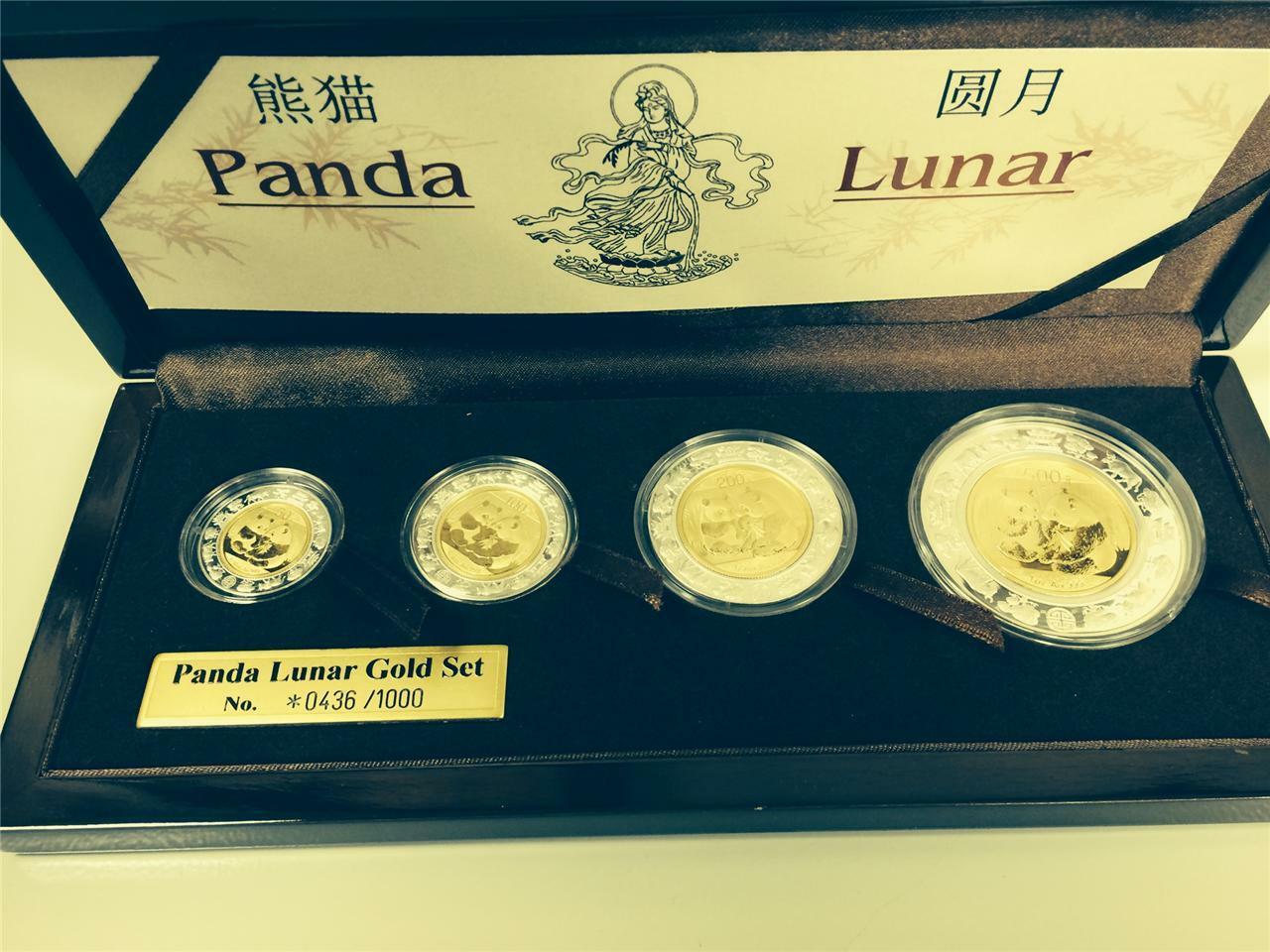 2009 China Panda Lunar Prestige 4 Gold/Silver Coins Set Year of the Ox 1000Limit - Fresh Stock Dated February 2026