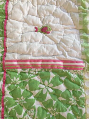 Pottery Barn Pink Green Patchwork Flamingo Butterfly Pillow Sham Quilted - Fresh Stock Dated December 2025