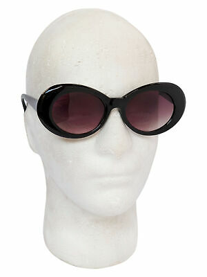 Kurt Cobain Black Sunglasses Nirvana Jackie O Onassis Kennedy Mod Grunge Round - Fresh Stock Dated February 2026