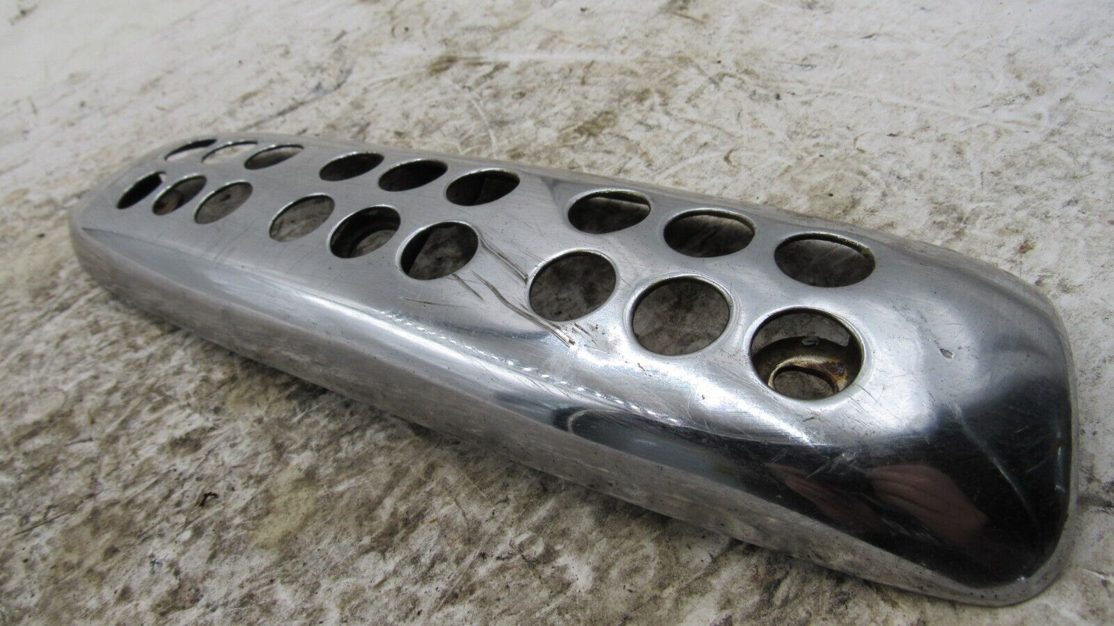 1972 Honda CL350 Scrambler OEM Lower Exhaust Heat Shield Cover Protector - Fresh Stock Dated February 2026
