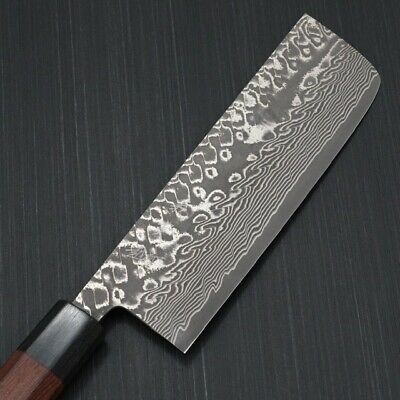 Japanese Yoshimi Kato Super Gold 2 SG2 Black Damascus Nakiri Kitchen Knife Japan - Fresh Stock Dated December 2025