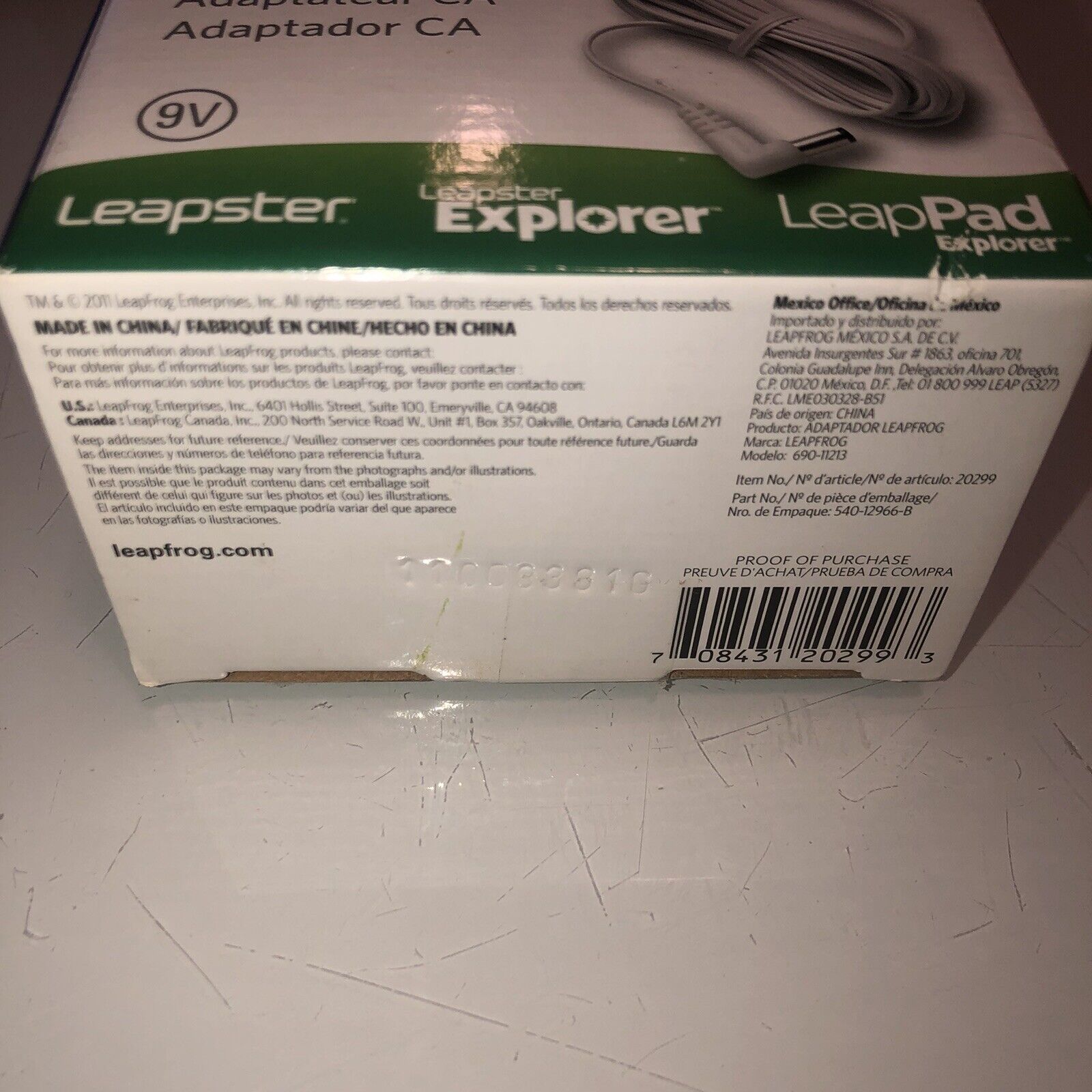 LEAP FROG AC Adapter 9V LeapPad EXPLORER Leapster 690-11213 - Fresh Stock Dated February 2026