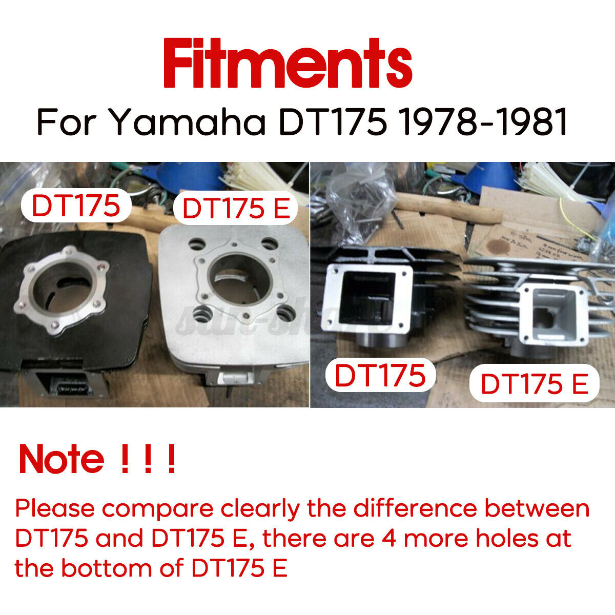 66mm Cylinder Piston Gasket Top End Engine Rebuild Kit For Yamaha DT175 78-81 US - Fresh Stock Dated February 2026